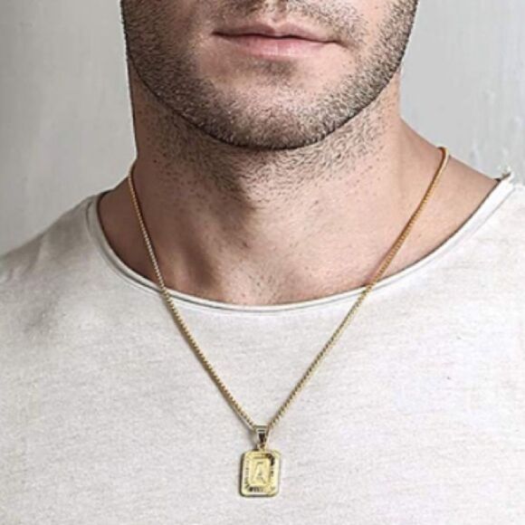 COPY -- 22” Gold Initial Letter Necklace - Picture 4 of 11